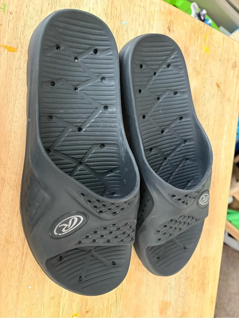 Men's Black Slide Sandals - Comfort Slip-On